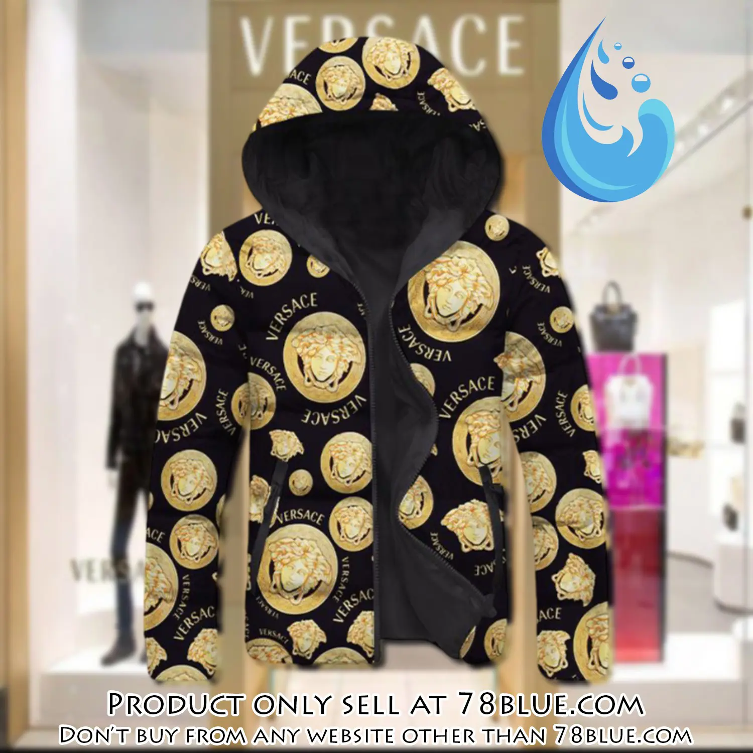 Versace downfilled coat ultralight down jacket outdoor jacket warm outwear dfj1021 78b1437126